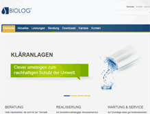 Tablet Screenshot of biolog-abwasserservice.de